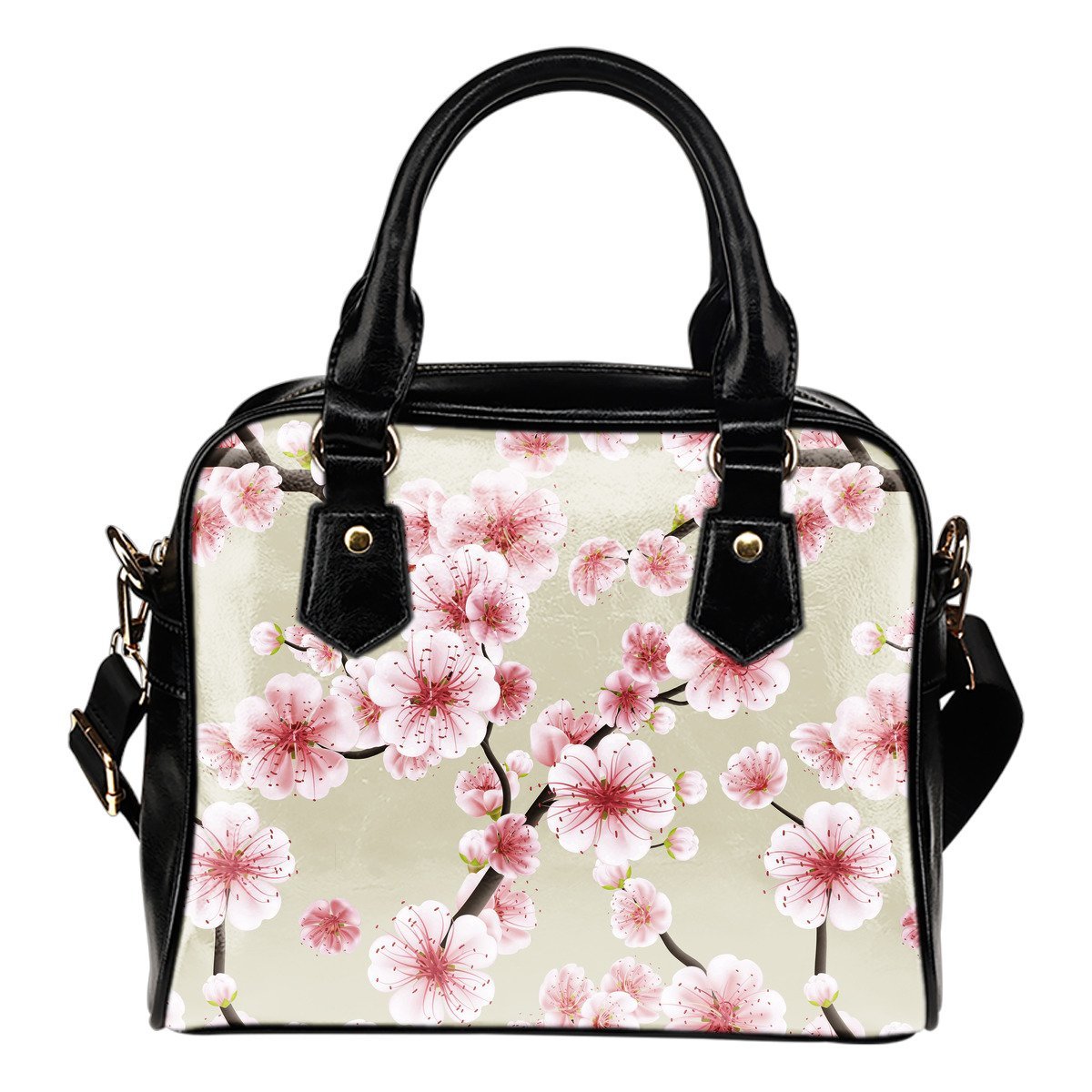 Cherry Blossom Sakura Purse Leather Shoulder Handbag-grizzshop