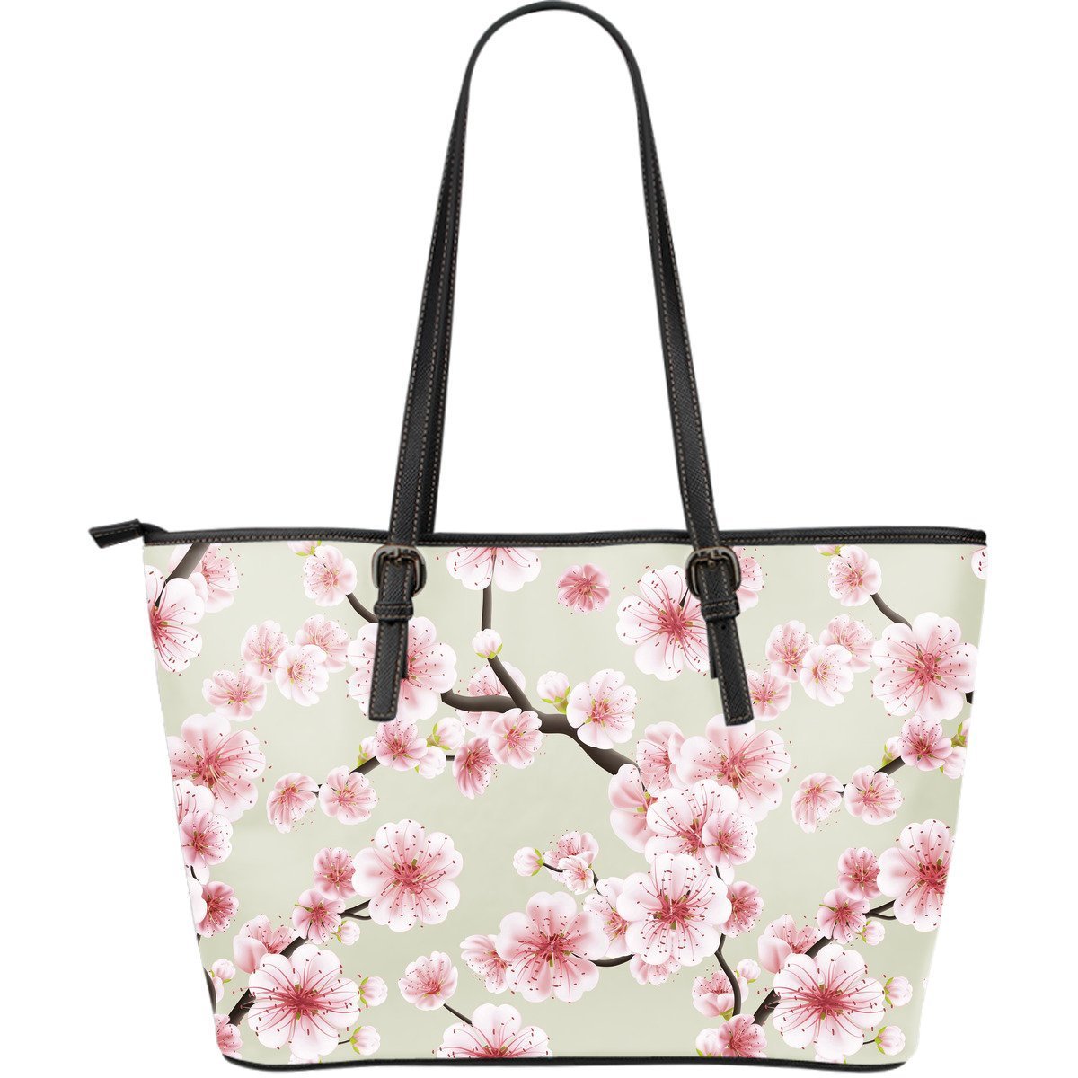 Cherry Blossom Sakura Purse Leather Tote Bag-grizzshop