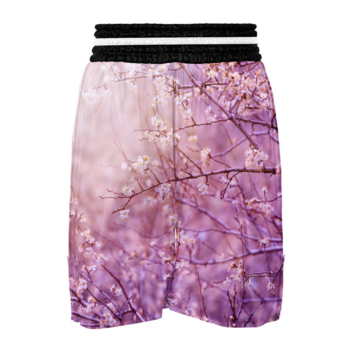 Cherry Blossom Sunrise Japanese Print Boxing Shorts-grizzshop