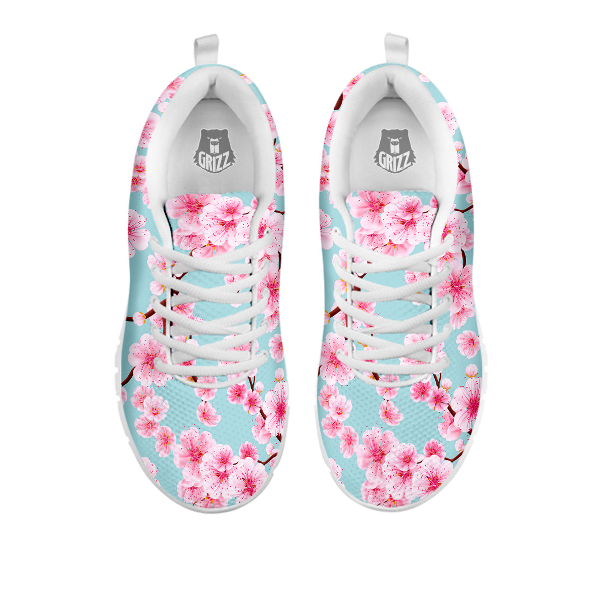 Cherry Blossom White Print Pattern White Sneaker-grizzshop