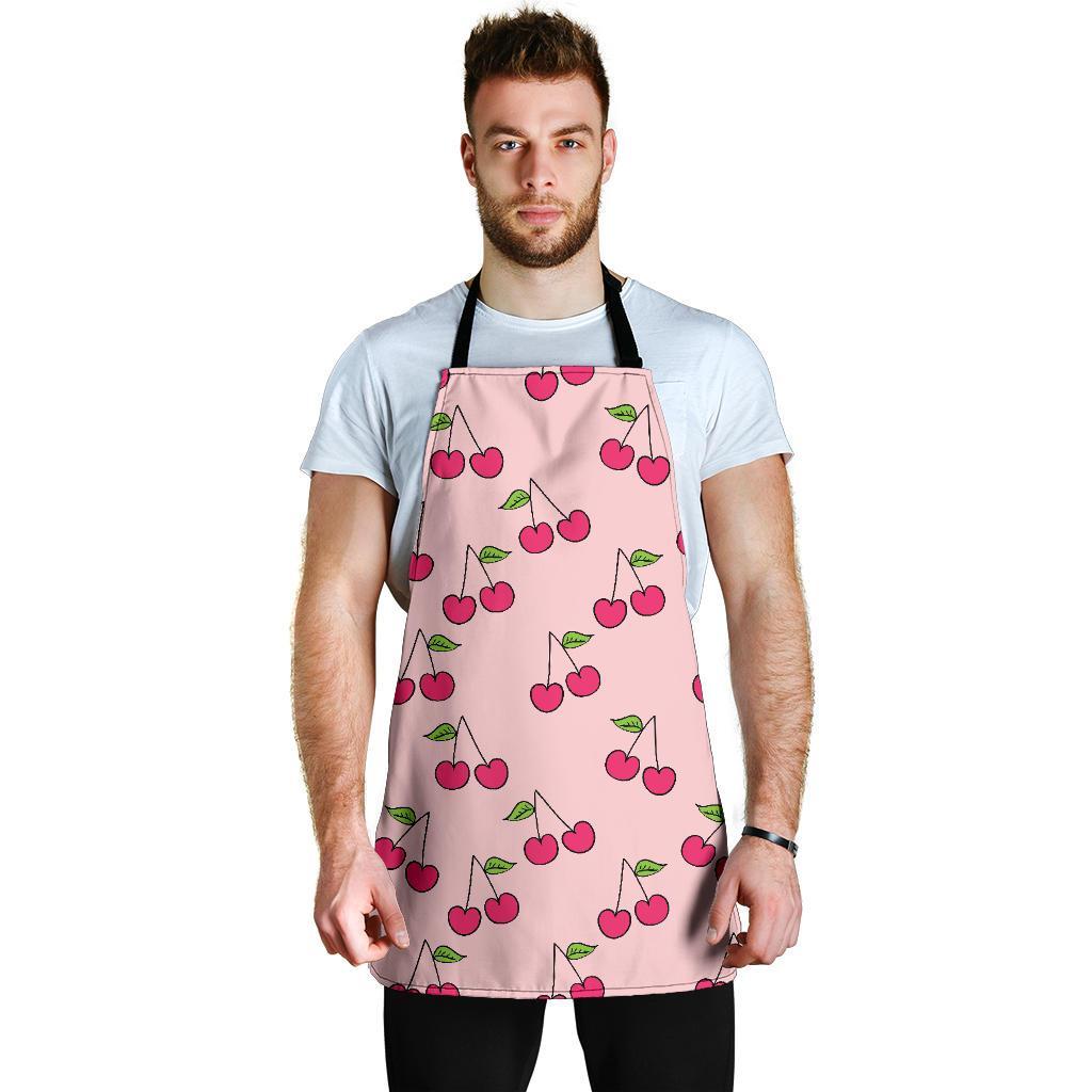 Cherry Pattern Print Men's Apron-grizzshop
