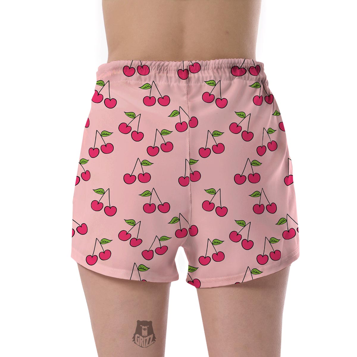 Cherry Pattern Print Women's Shorts-grizzshop