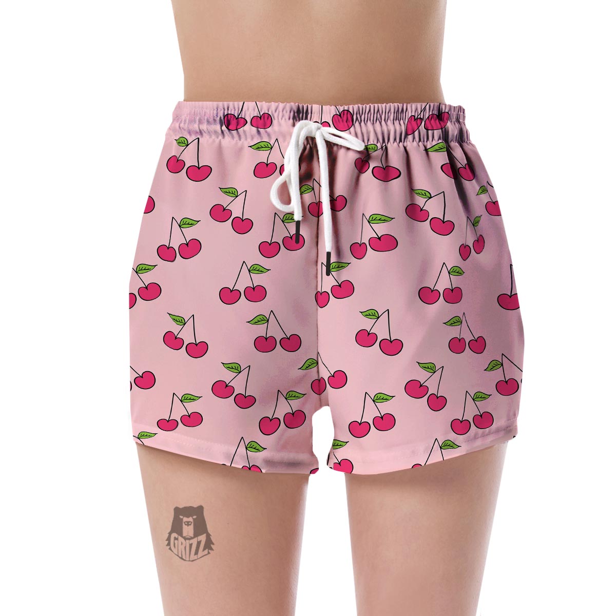 Cherry Pattern Print Women's Shorts-grizzshop
