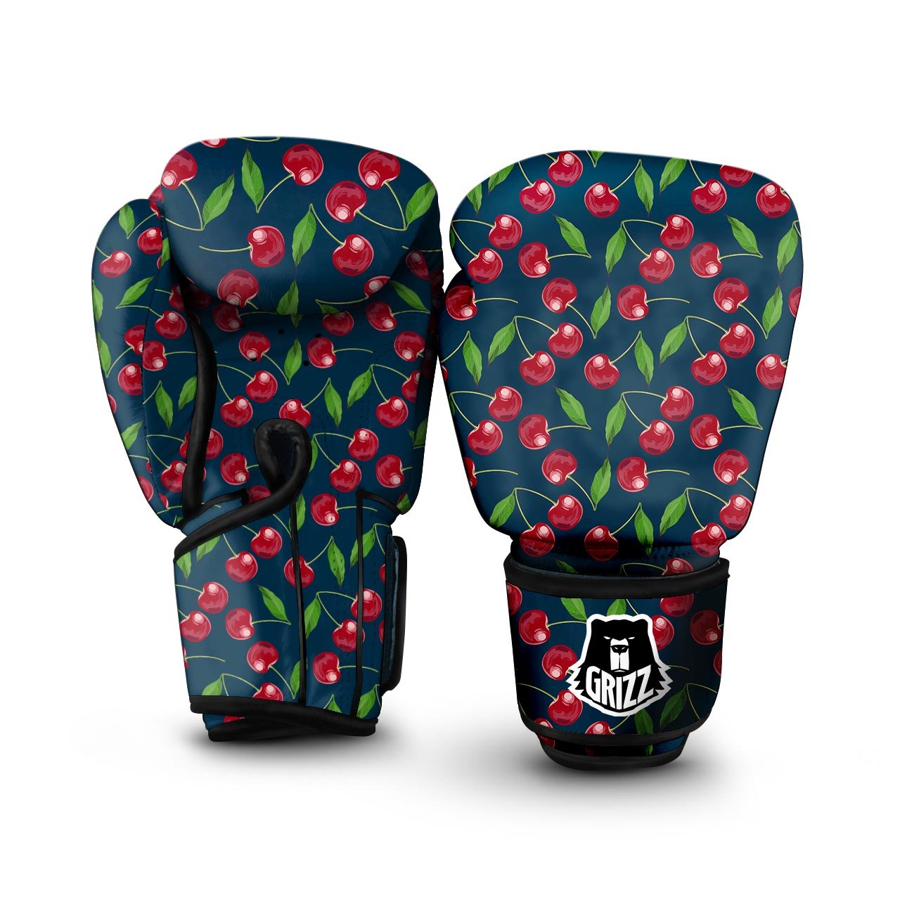 White Alstroemeria Red Print Pattern Boxing Gloves main image 0