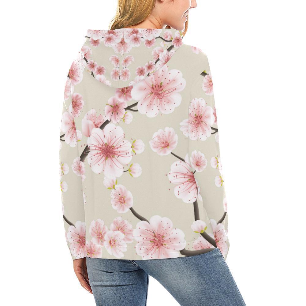 Cherry Blossom Sakura Women Pullover Hoodie -grizzshop