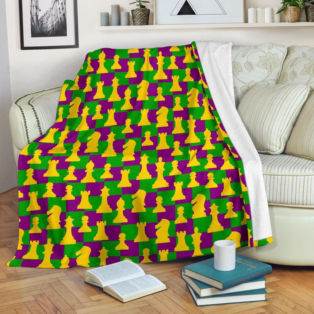Chess Color Pattern Print Blanket-grizzshop