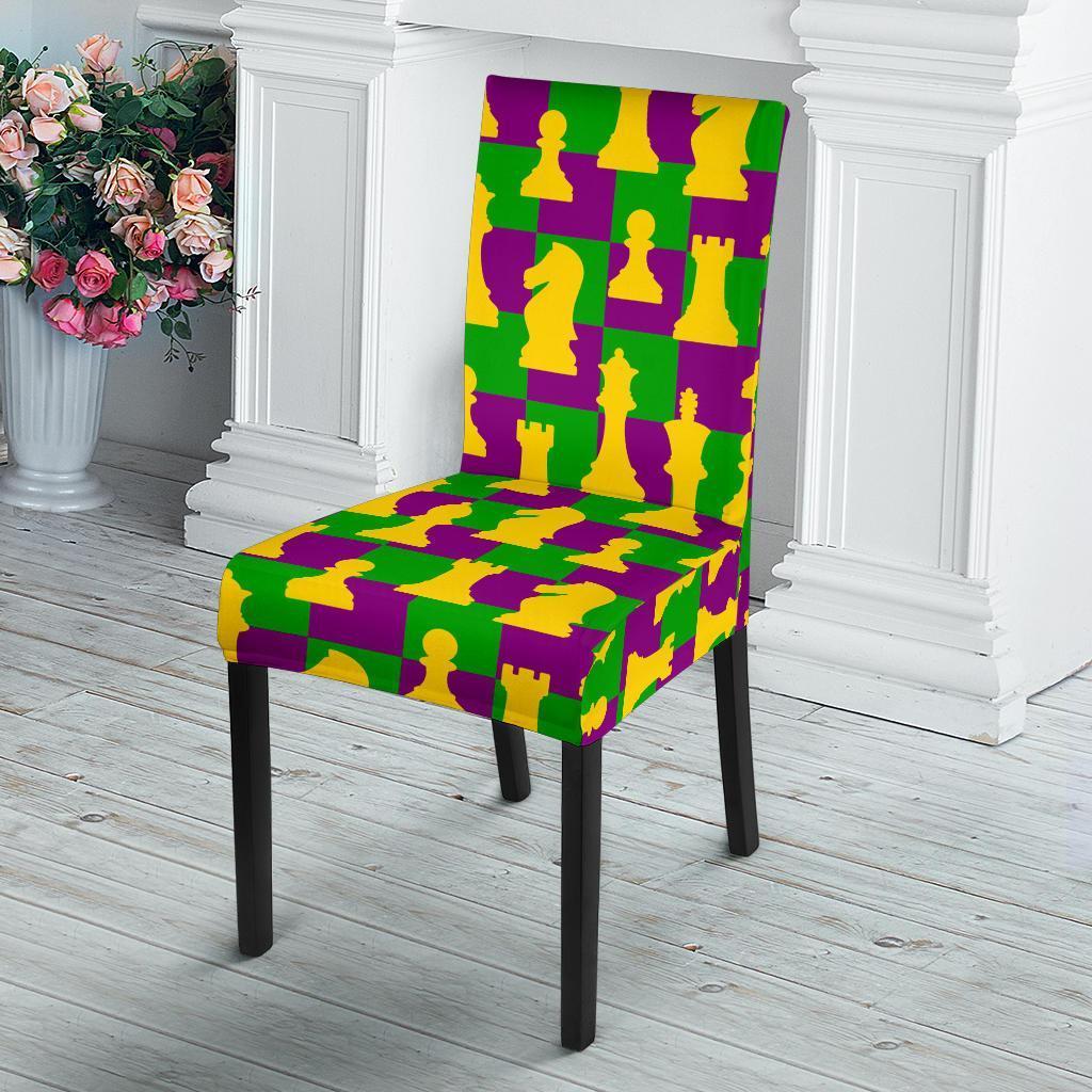 Chess Color Pattern Print Chair Cover-grizzshop