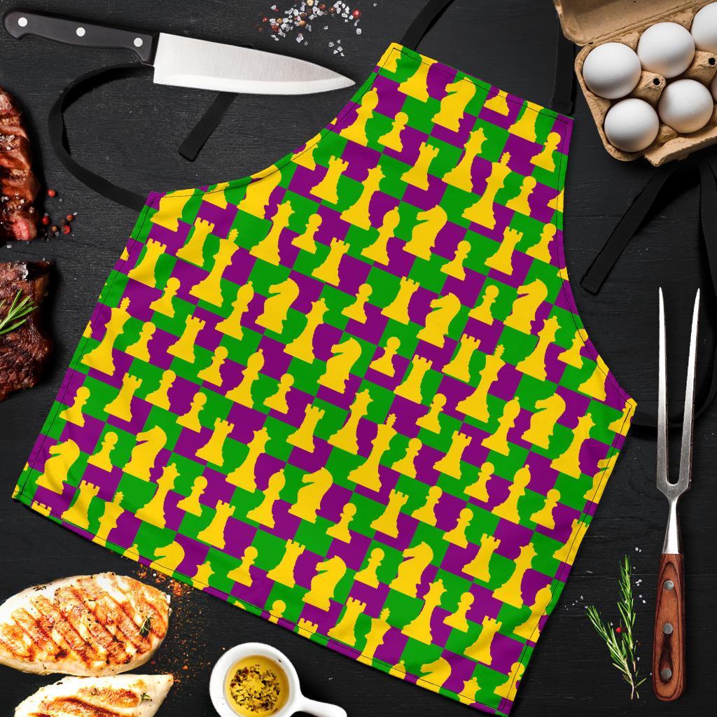 Chess Color Pattern Print Men's Apron-grizzshop