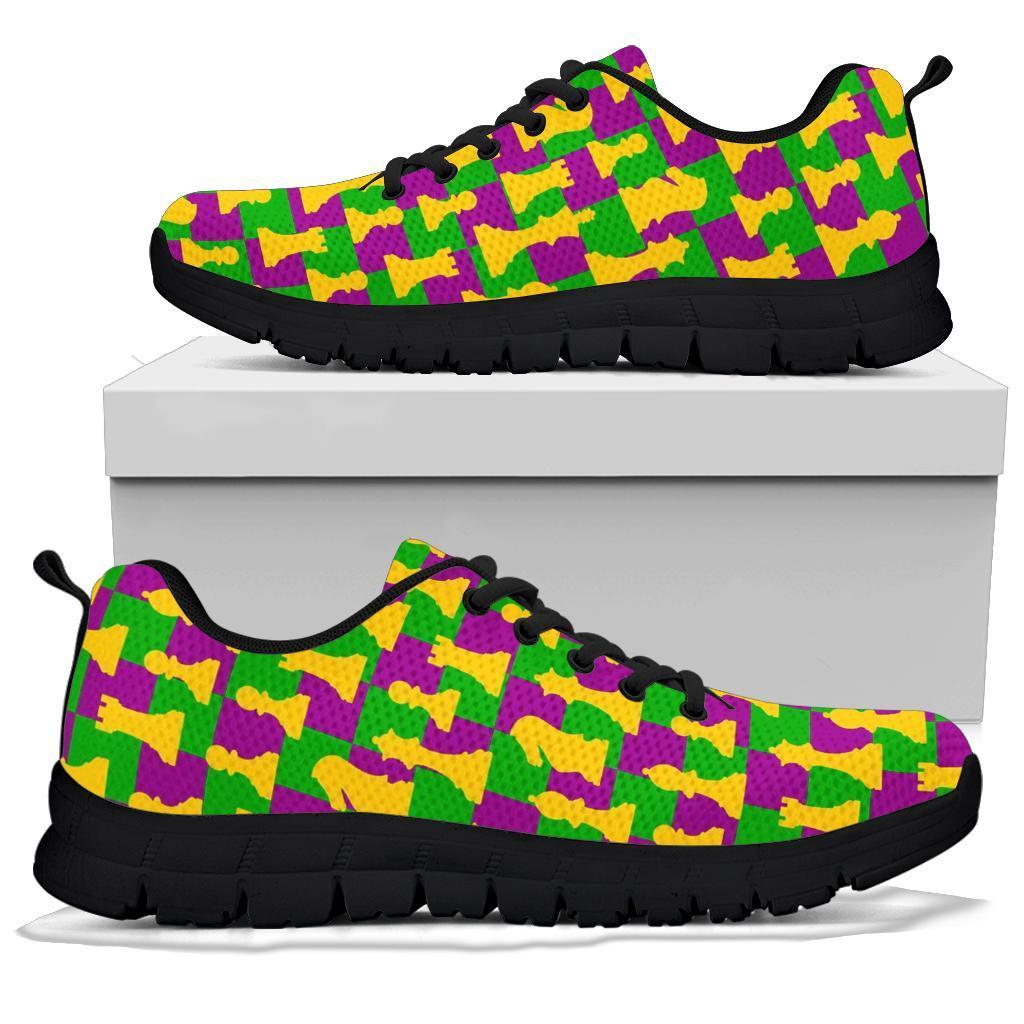 Chess Color Pattern Print Sneaker Shoes For Men Women-grizzshop