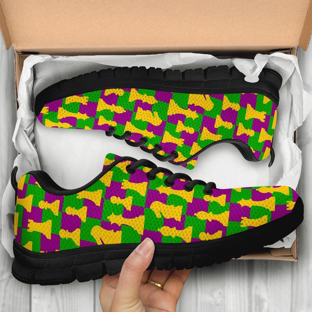 Chess Color Pattern Print Sneaker Shoes For Men Women-grizzshop