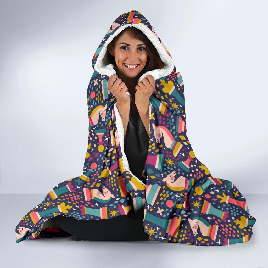 Chess Colorful Pattern Print Hooded Blanket-grizzshop