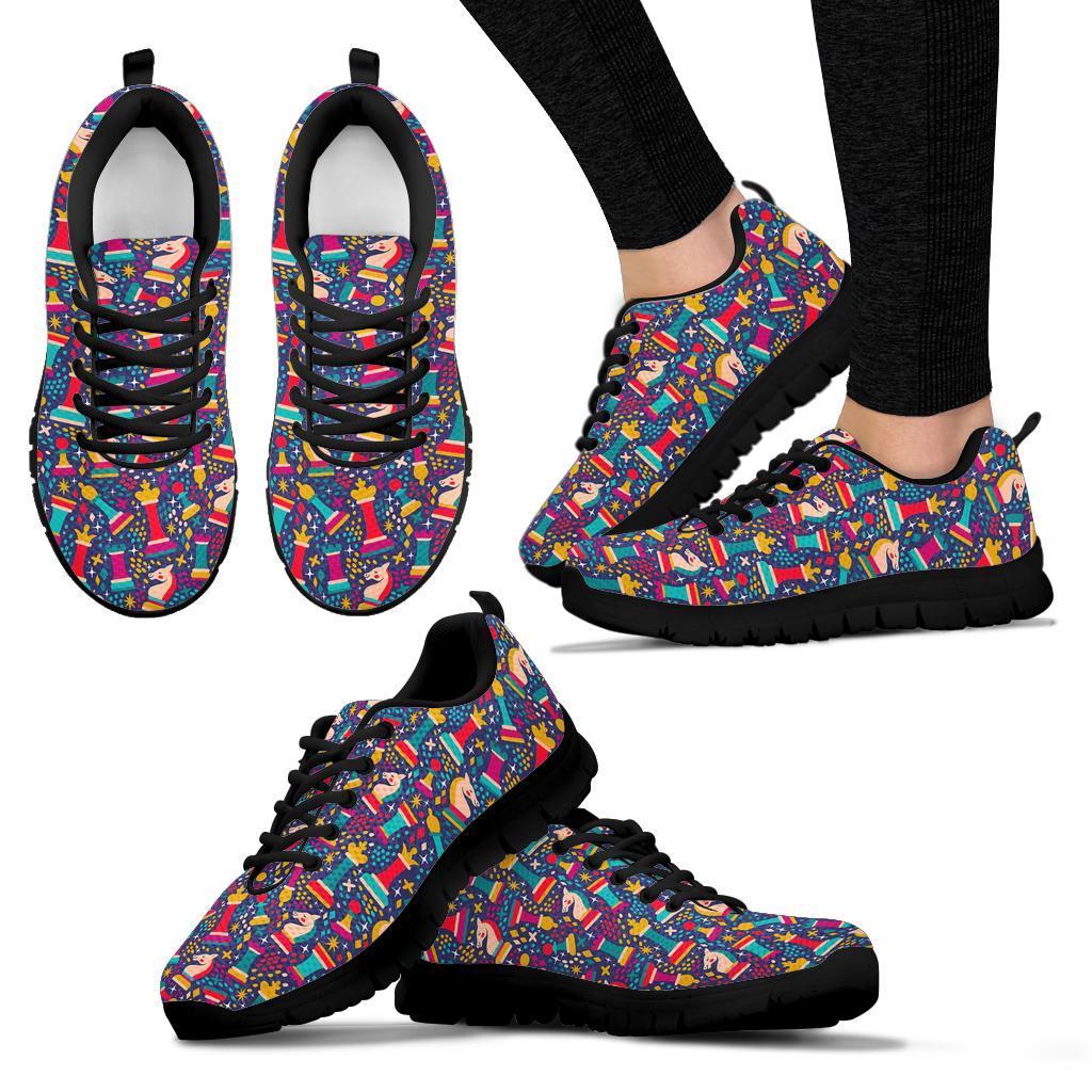 Chess Colorful Pattern Print Sneaker Shoes For Men Women-grizzshop