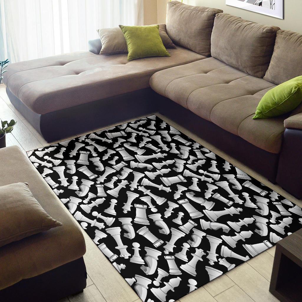 Chess Pattern Print Floor Mat-grizzshop