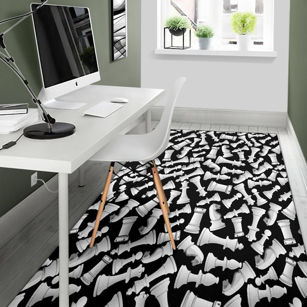 Chess Pattern Print Floor Mat-grizzshop