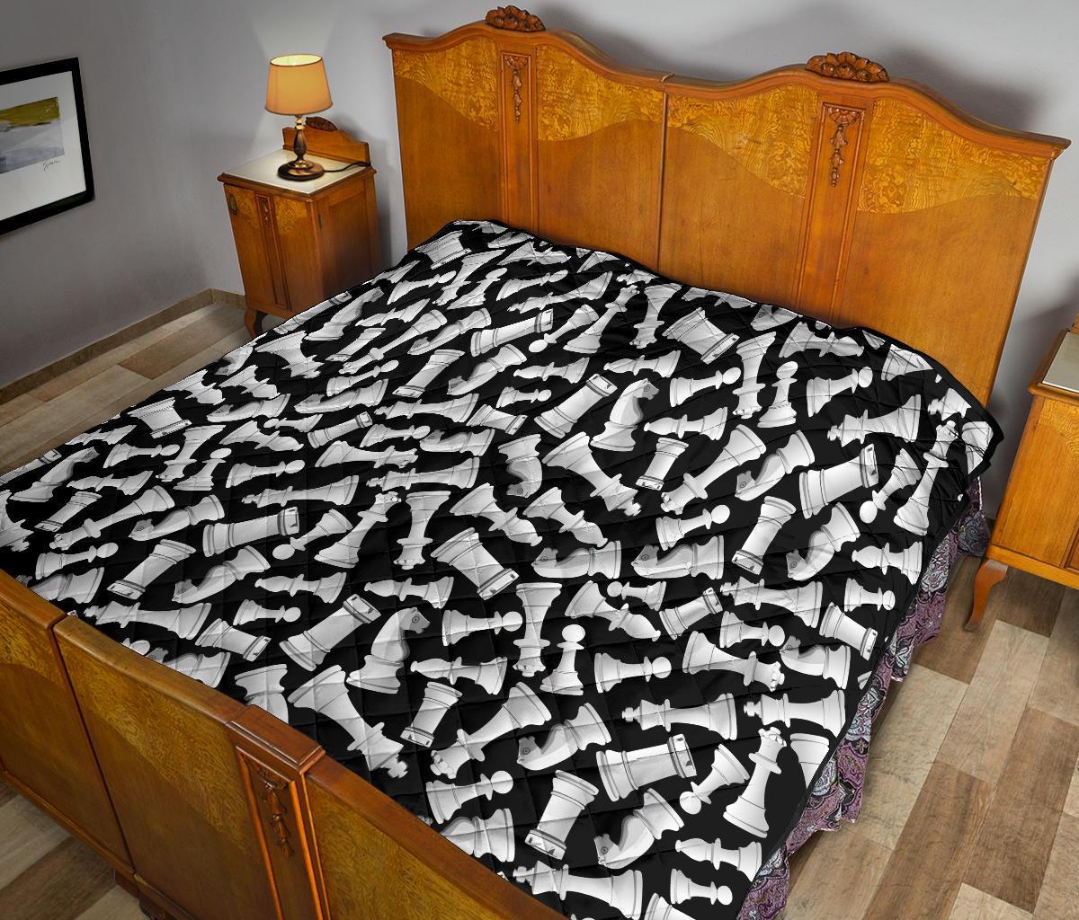 Chess Pattern Print Quilt-grizzshop