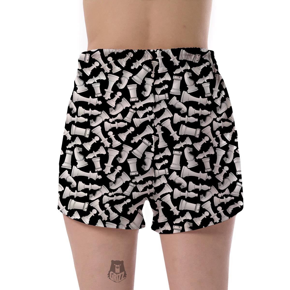 Chess Pattern Print Women's Shorts-grizzshop