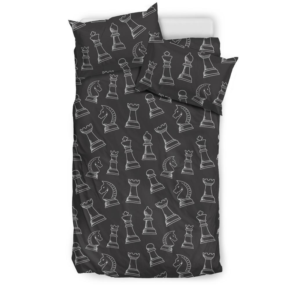 Chess Print Pattern Duvet Cover Bedding Set-grizzshop