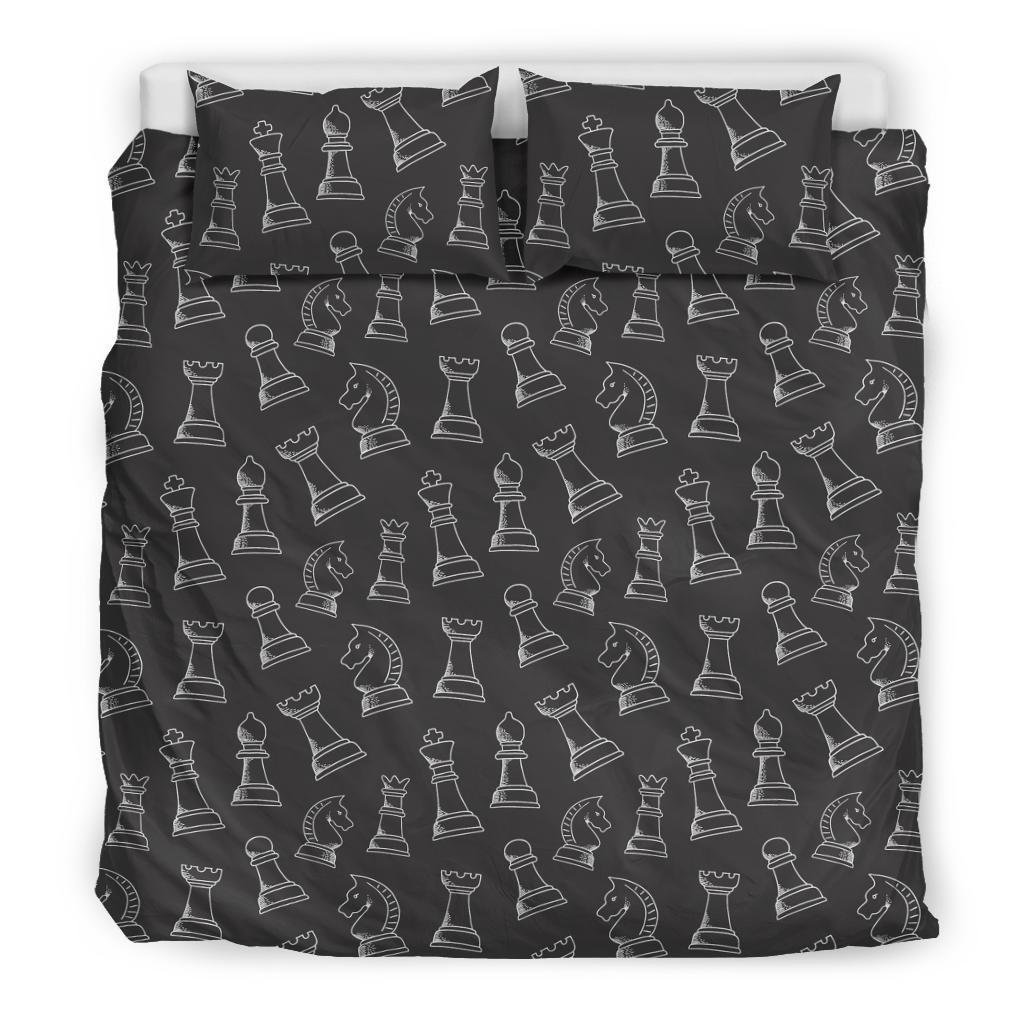 Chess Print Pattern Duvet Cover Bedding Set-grizzshop