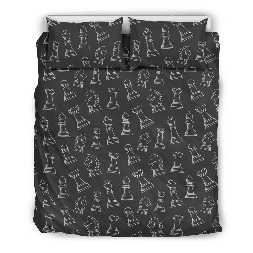 Chess Print Pattern Duvet Cover Bedding Set-grizzshop