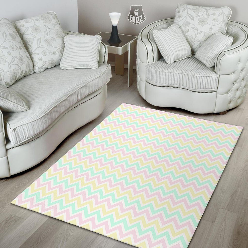 Chevron Pastel Print Pattern Floor Mat-grizzshop