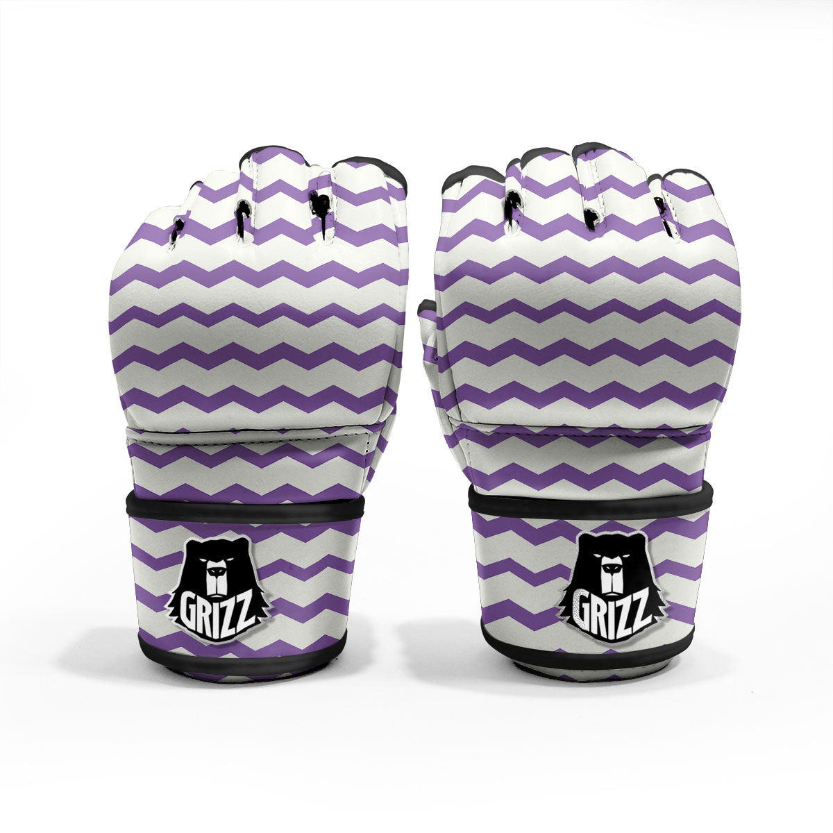 Volleyball White And Purple Print Pattern Boxing Gloves