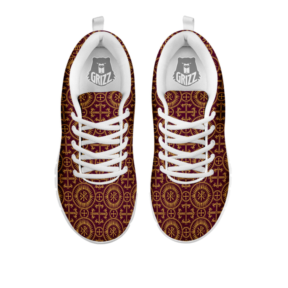 Chi Rho Print Pattern White Sneaker-grizzshop