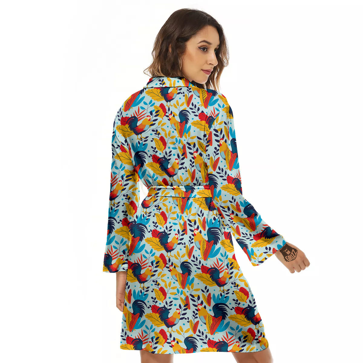 Chicken Exotic Print Pattern Women's Robe-grizzshop