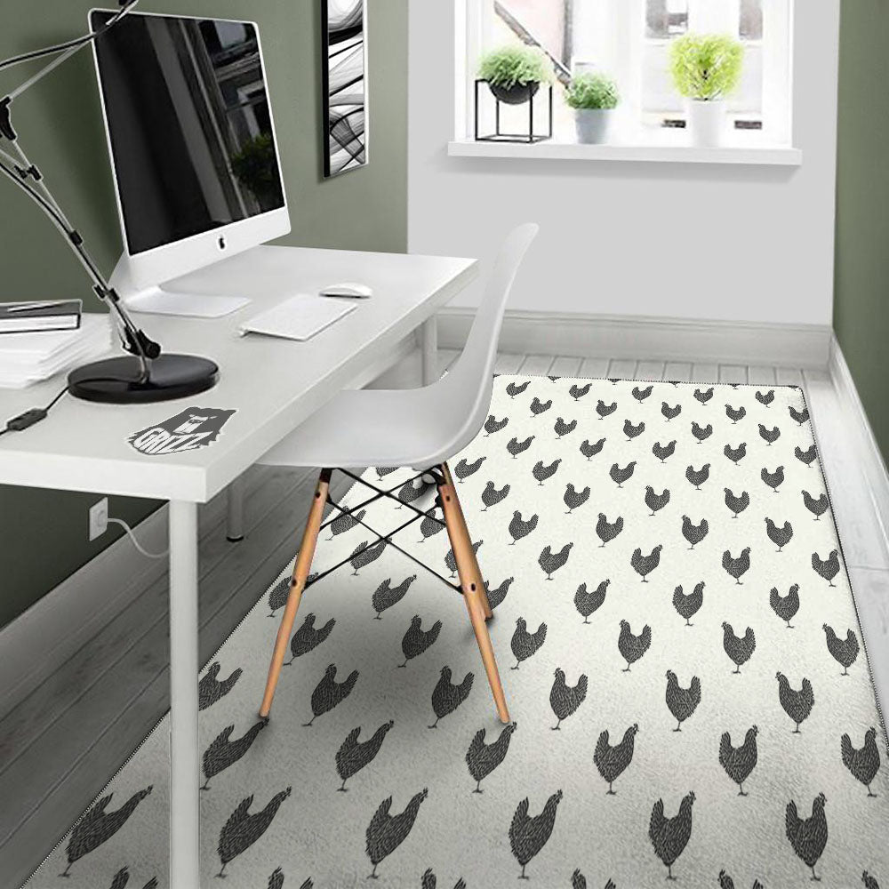 Chicken Painting Print Pattern Floor Mat-grizzshop