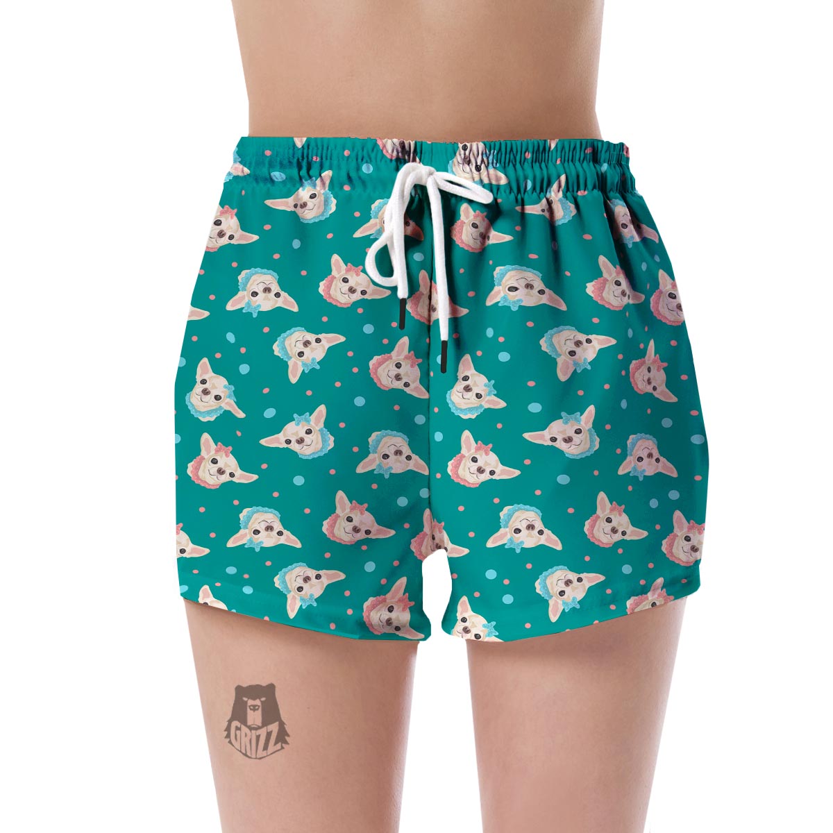 Chihuahua Dot Pattern Print Women's Shorts-grizzshop