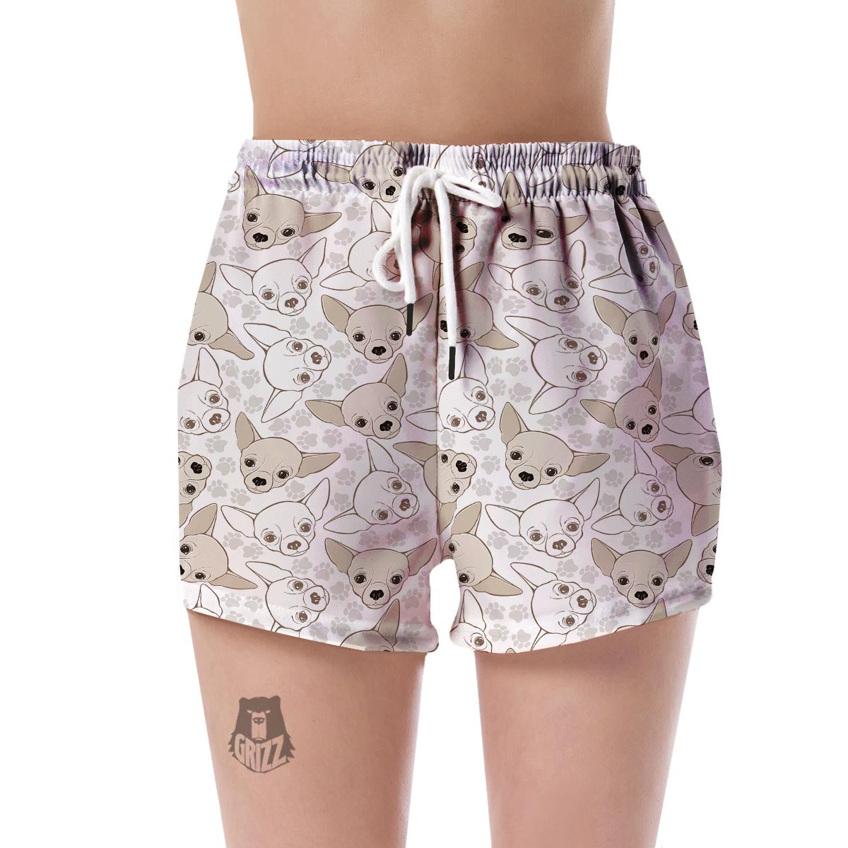 Chihuahua Pattern Print Women's Shorts-grizzshop