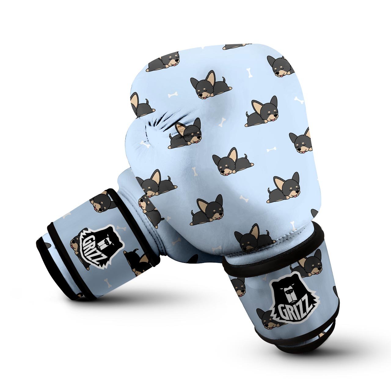 Chihuahua Sleeping Print Pattern Boxing Gloves-grizzshop