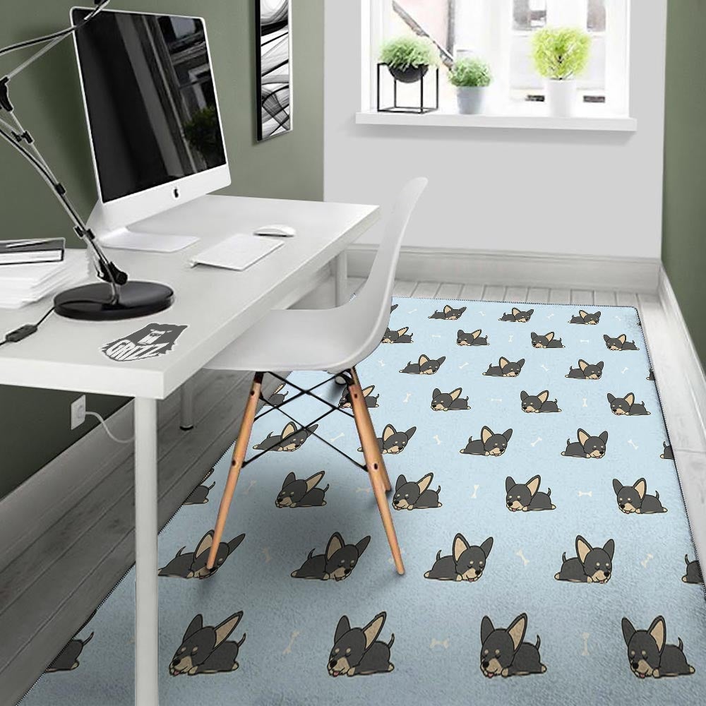 Chihuahua Sleeping Print Pattern Floor Mat-grizzshop