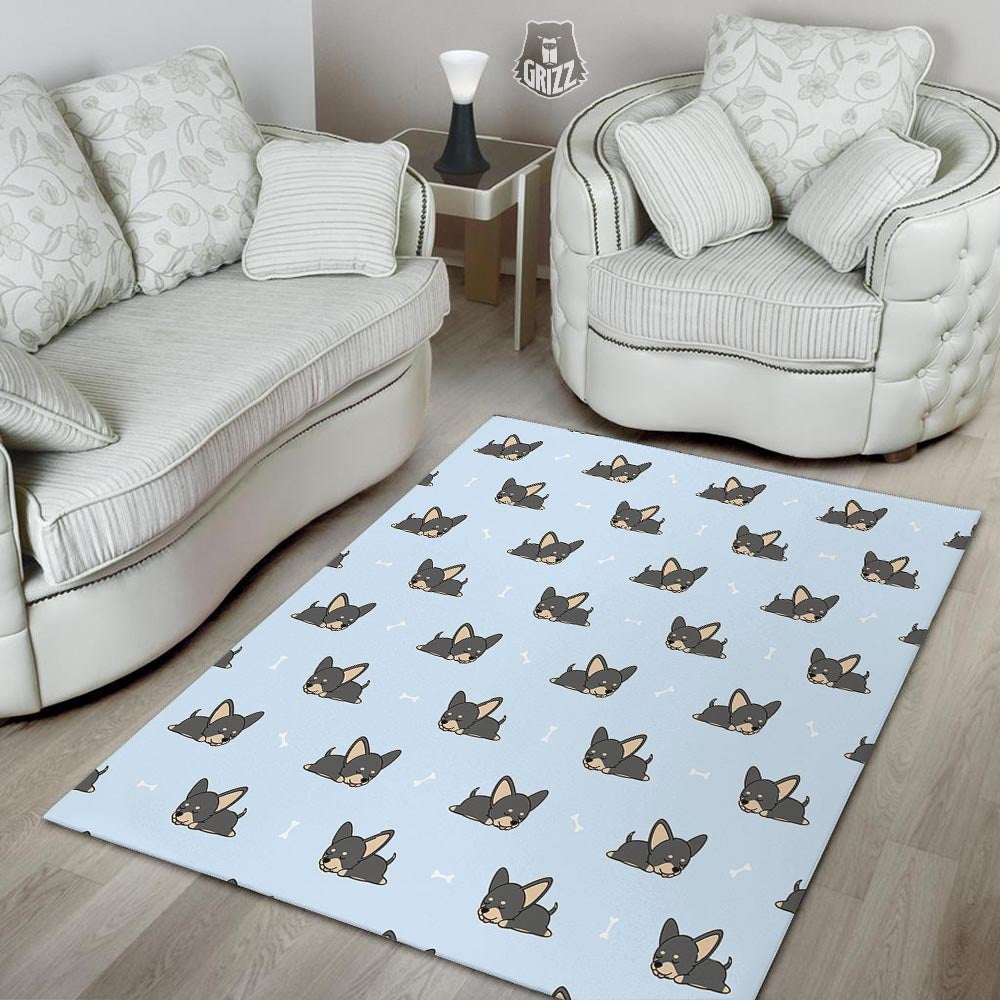 Chihuahua Sleeping Print Pattern Floor Mat-grizzshop