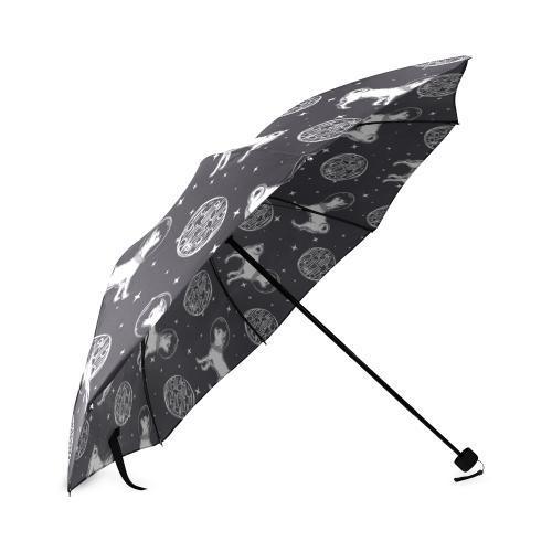 Chihuahua Space Pattern Print Foldable Umbrella-grizzshop