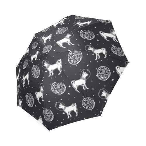 Chihuahua Space Pattern Print Foldable Umbrella-grizzshop