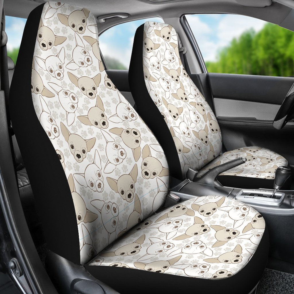 Chihuahua Pattern Print Universal Fit Car Seat Cover-grizzshop