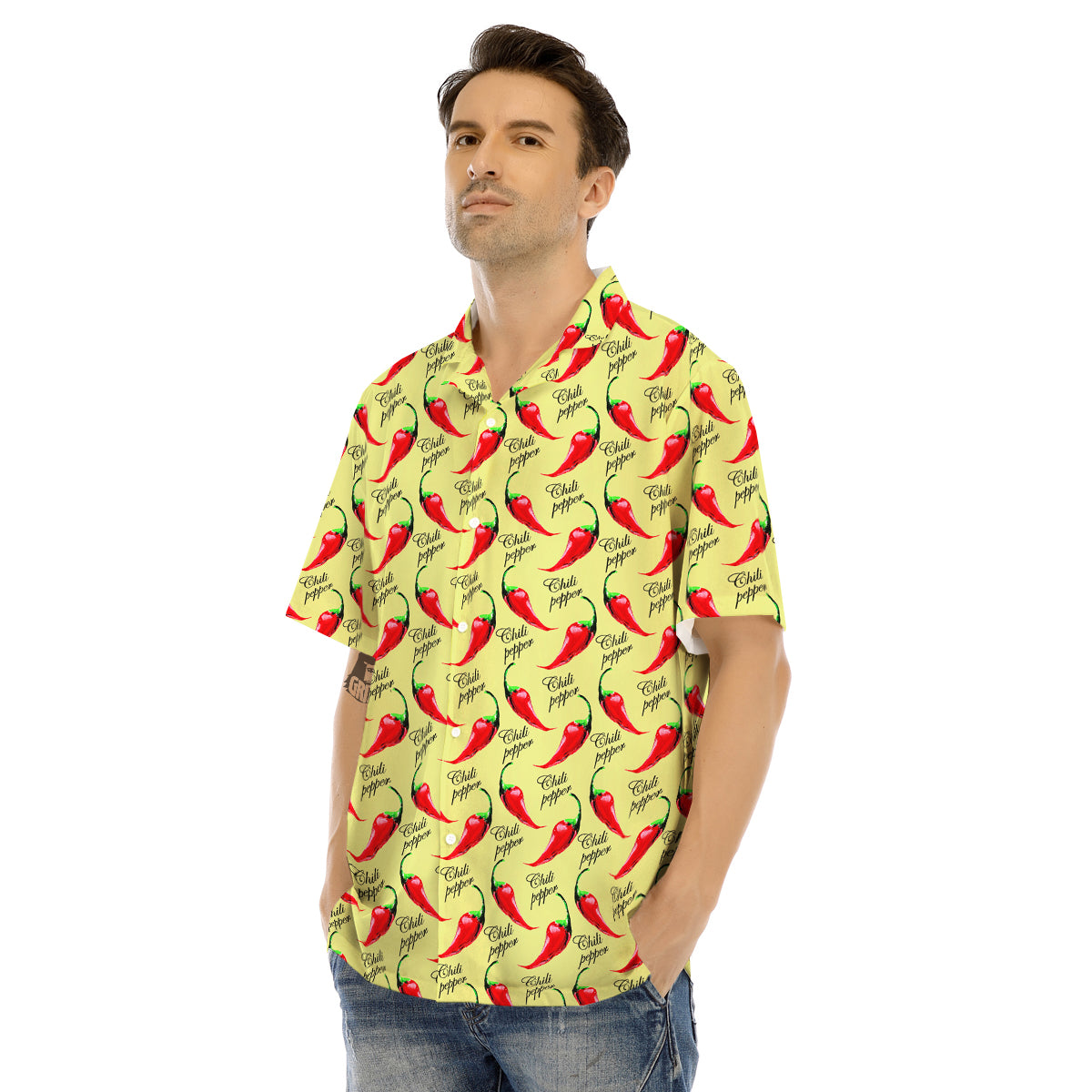 Chili Pepper Vintage Print Pattern Men's Hawaiian Shirt-grizzshop
