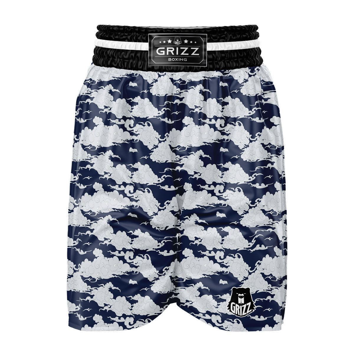 Chinese Cloud Print Pattern Boxing Shorts-grizzshop