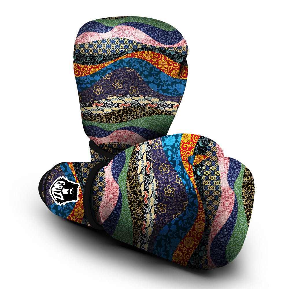 Chinese Fabric Art Print Pattern Boxing Gloves-grizzshop
