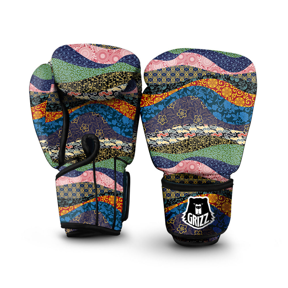 Chinese Fabric Art Print Pattern Boxing Gloves-grizzshop