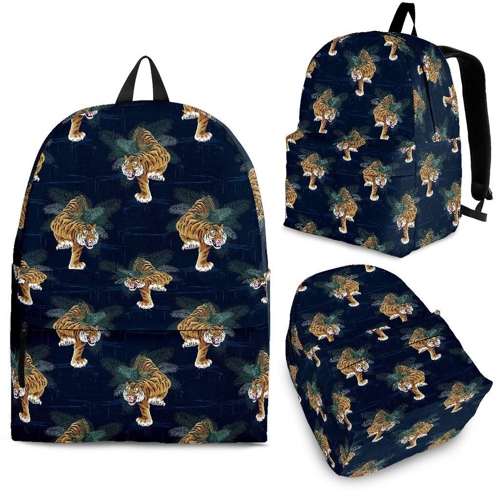 Chinese Tiger Pattern Print Premium Backpack-grizzshop