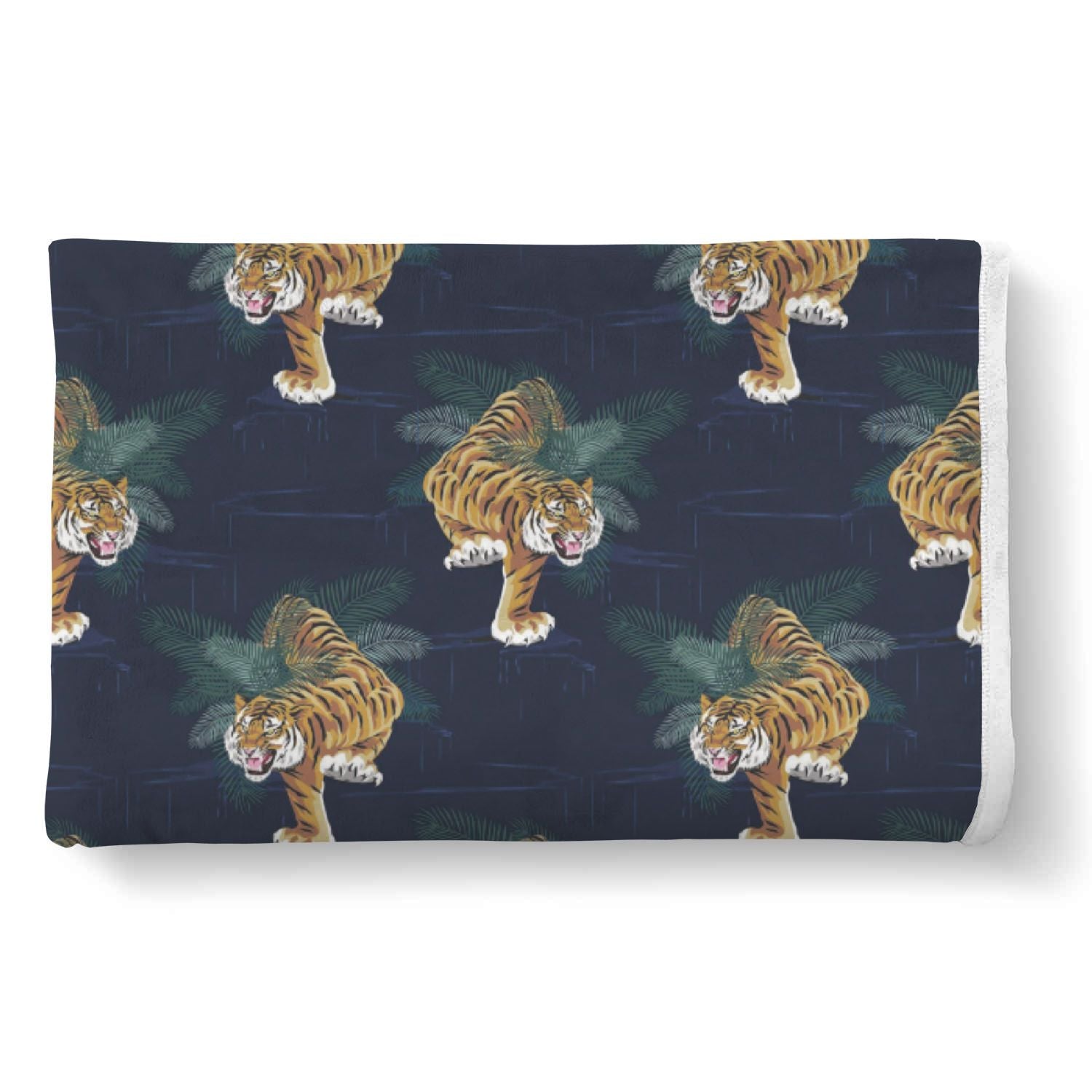 Chinese Tiger Pattern Print Throw Blanket-grizzshop