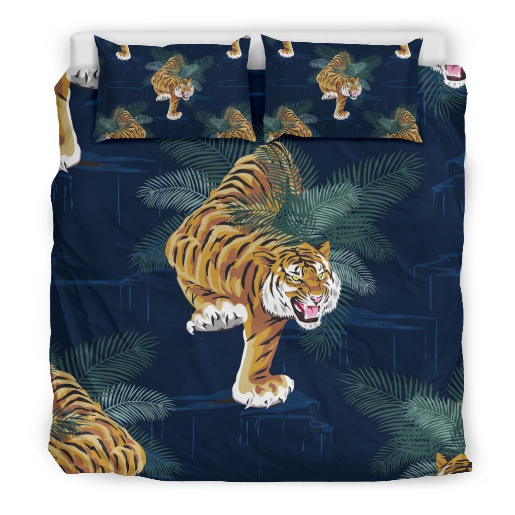 Chinese Tiger Pattern Print Duvet Cover Bedding Set-grizzshop