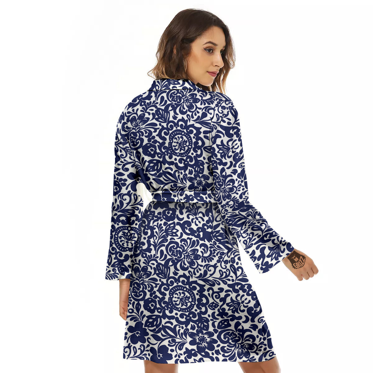 Chintz Floral Print Pattern Women's Robe-grizzshop