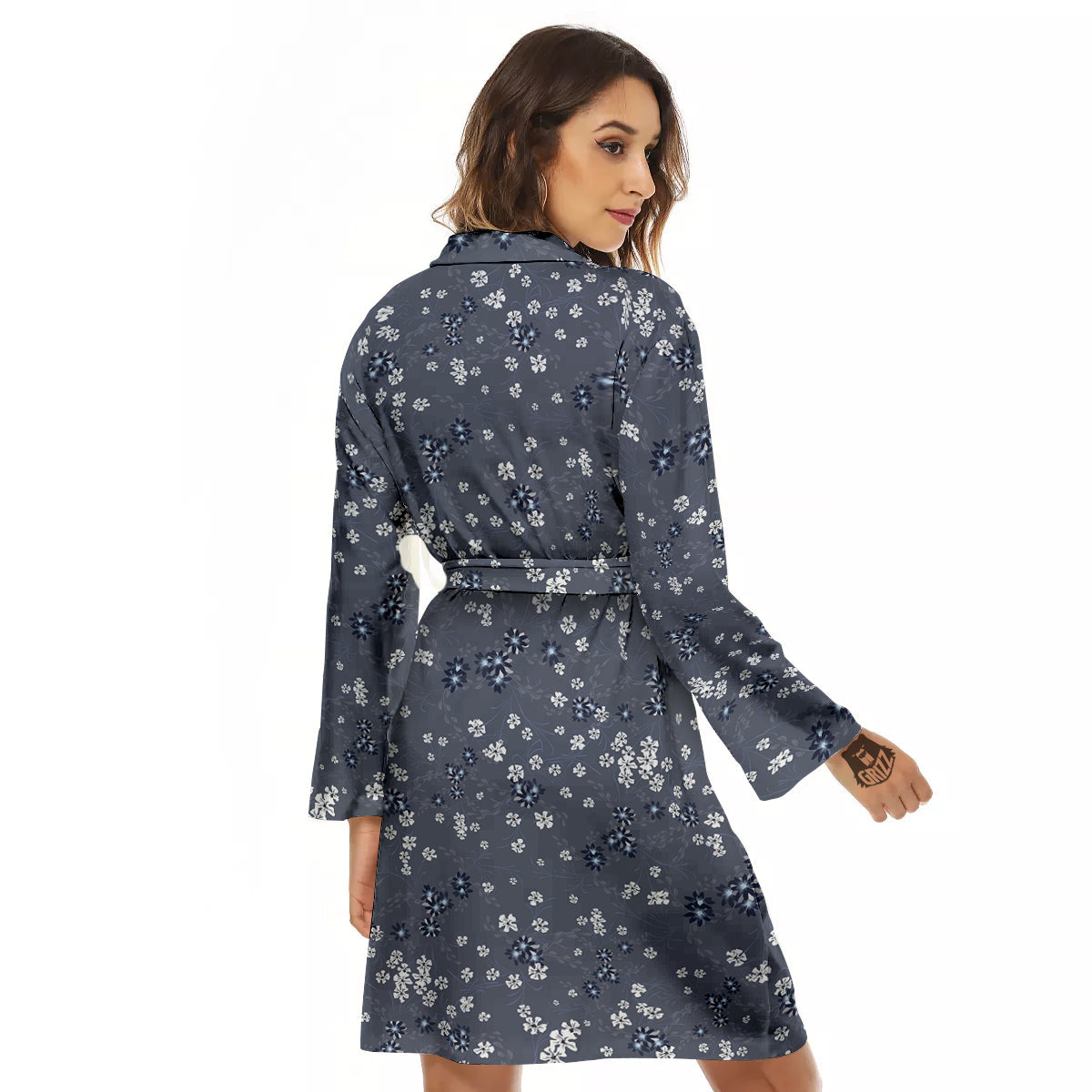 Chintz Floral Vintage Print Pattern Women's Robe-grizzshop