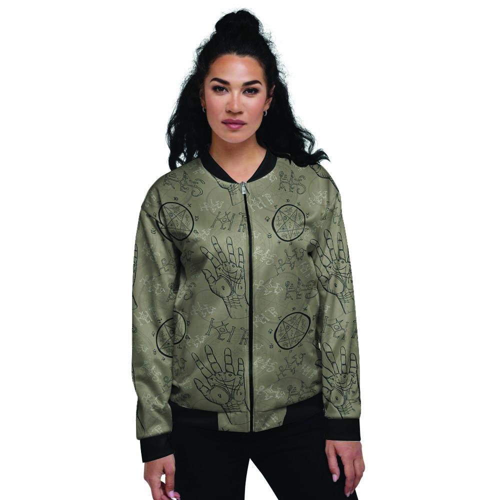 Chiromancy Gothic Witch Women's Bomber Jacket-grizzshop