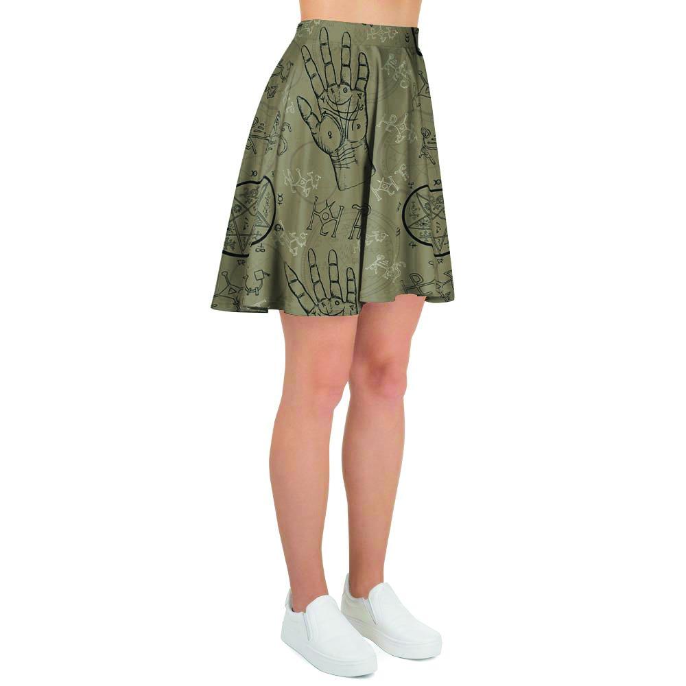 Chiromancy Gothic Witch Women's Skirt-grizzshop