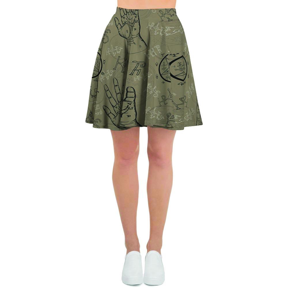 Chiromancy Gothic Witch Women's Skirt-grizzshop