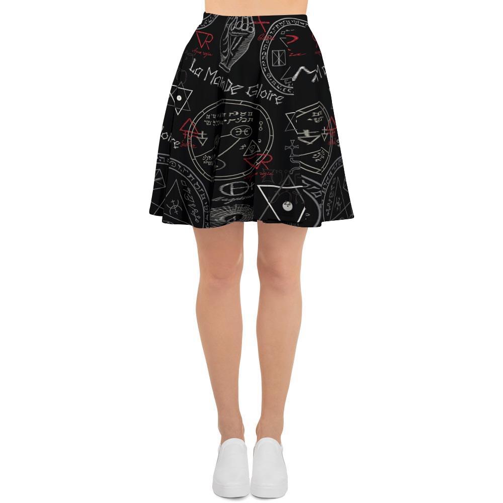 Chiromancy Symbol Gothic Witch Women's Skirt-grizzshop