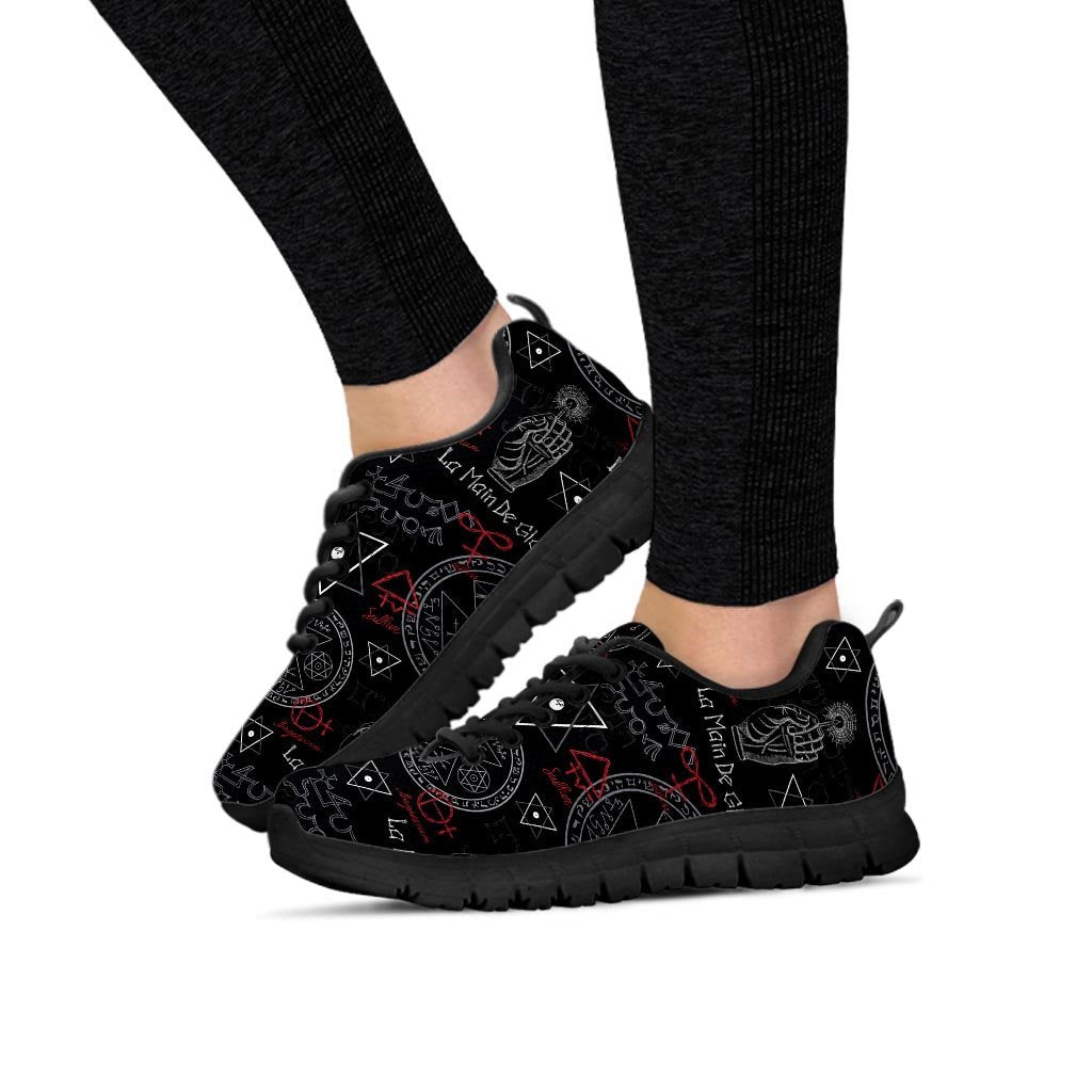 Satanic Devil Gothic Witch Women's Slip On Sneakers